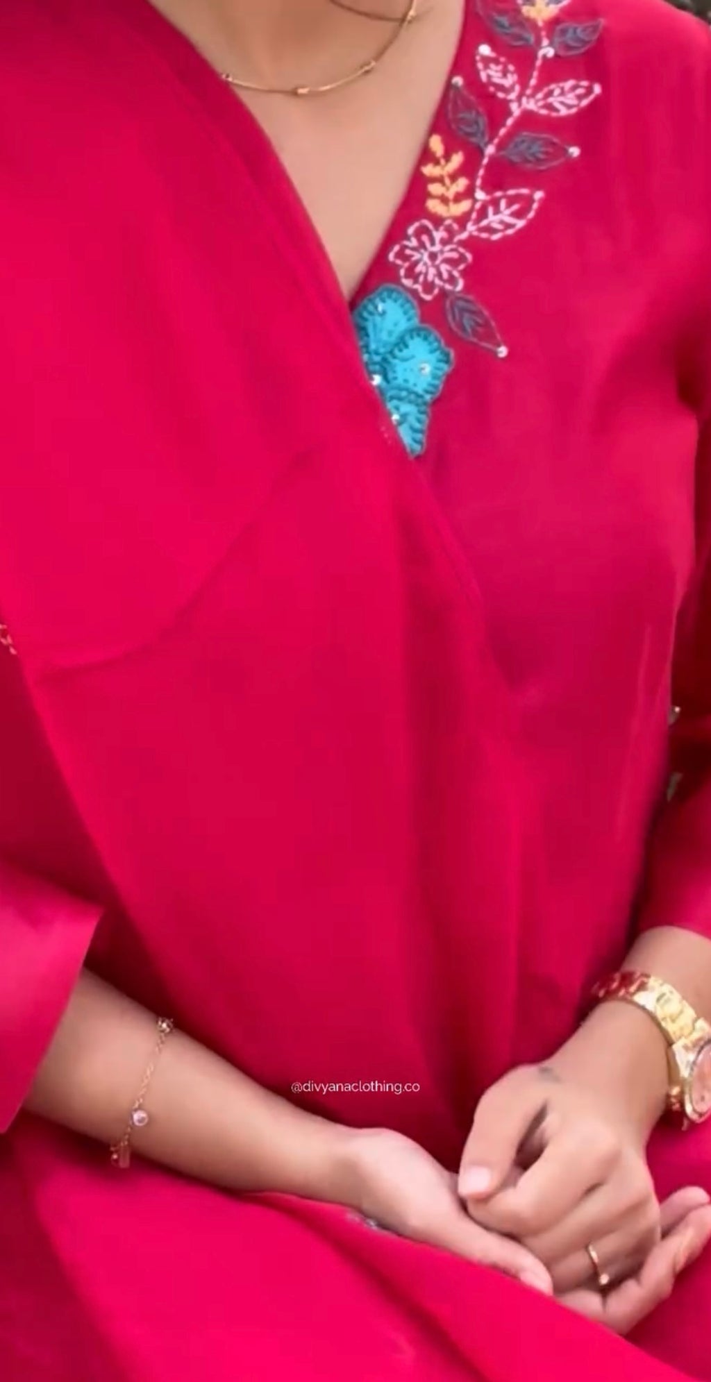 Kaluva cotton silk embroided set