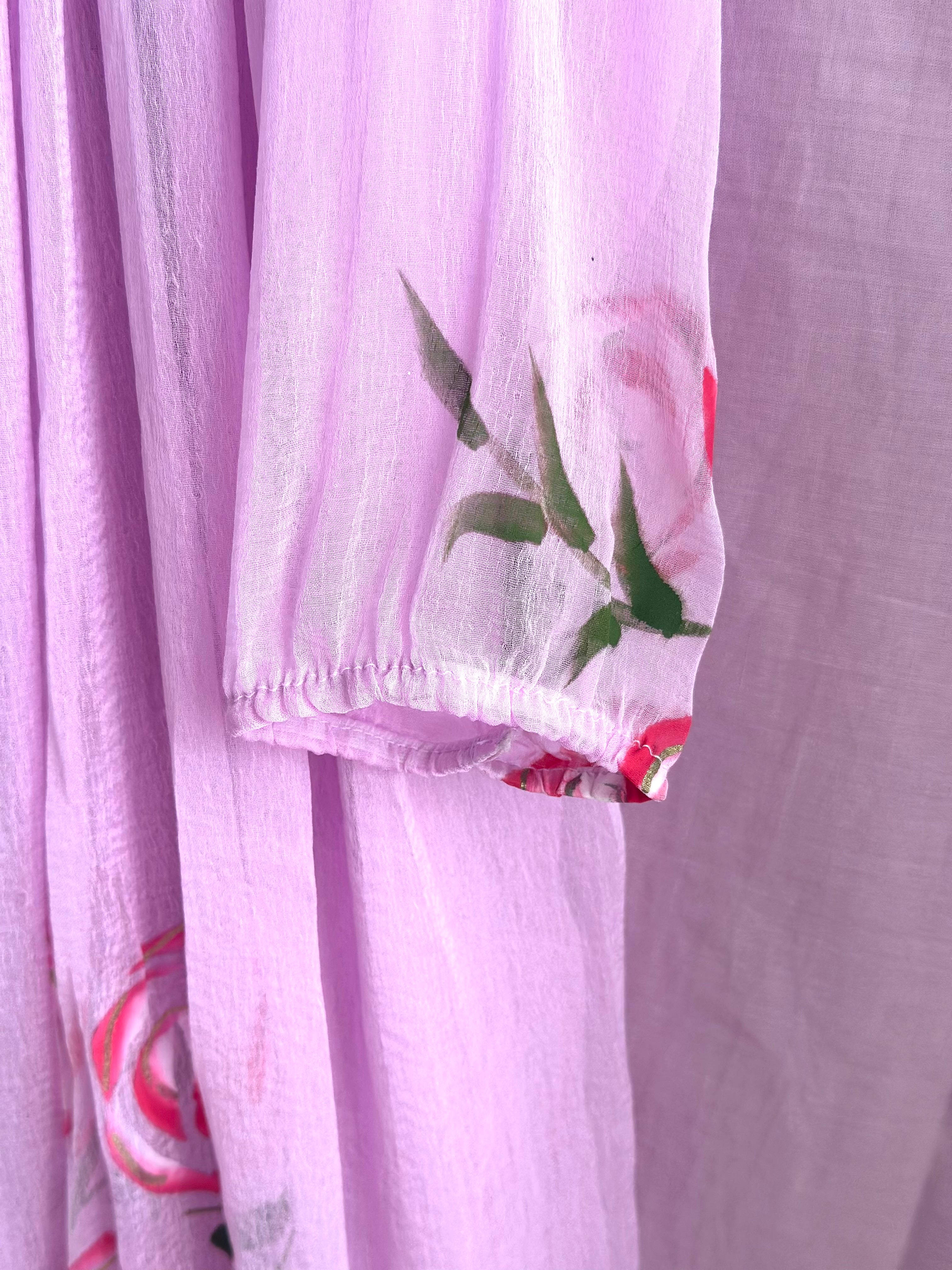 Cherry blossom chiffon anarkali set