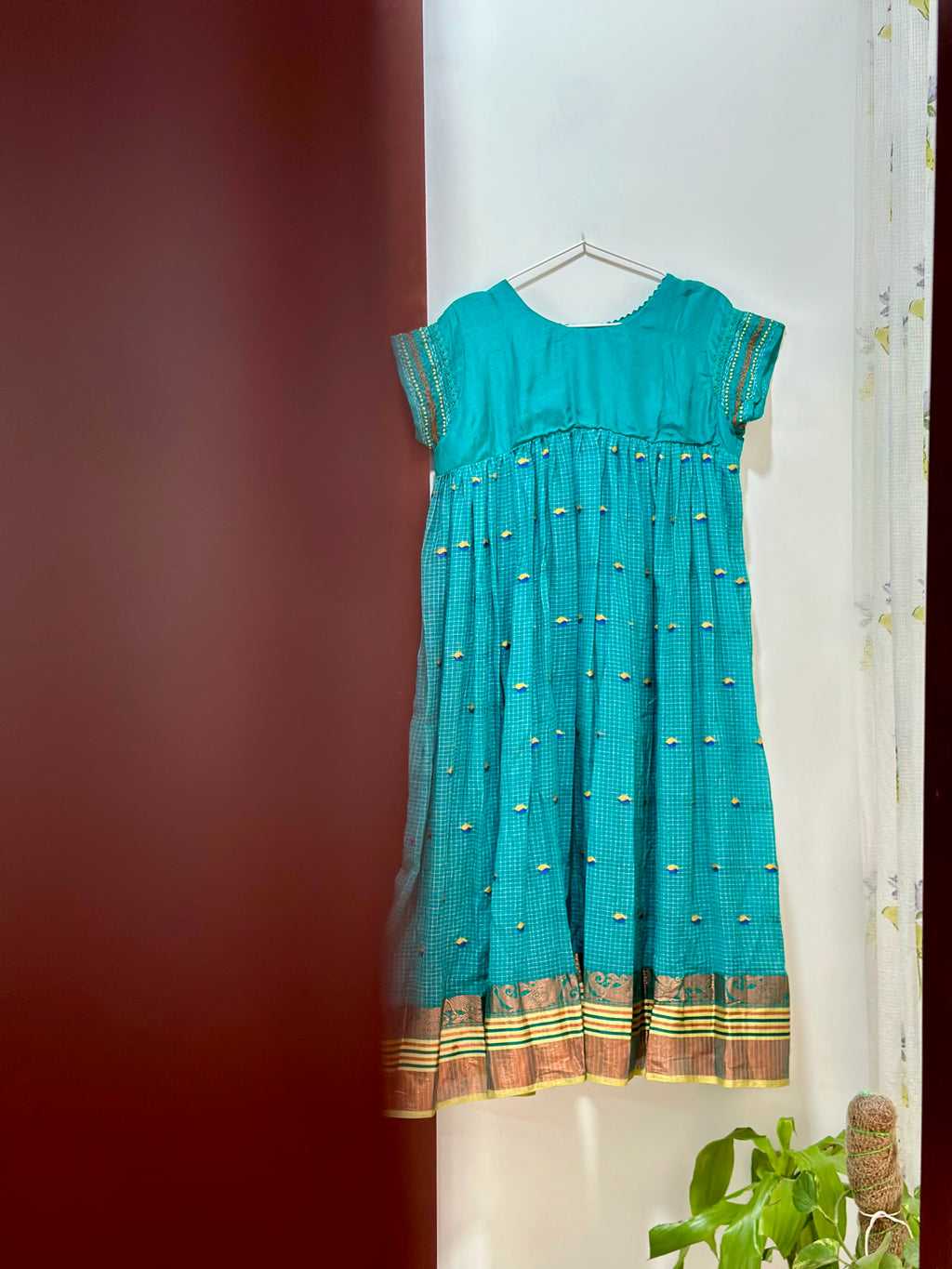 Teal Vintage Bloom Dress