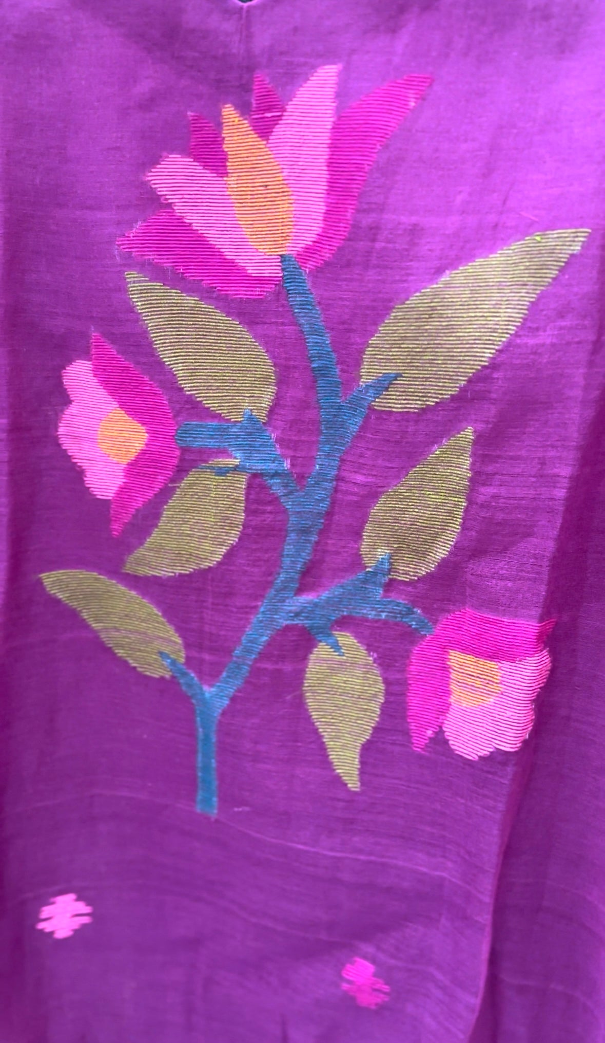 Kushboo lotus jamdhani silk set