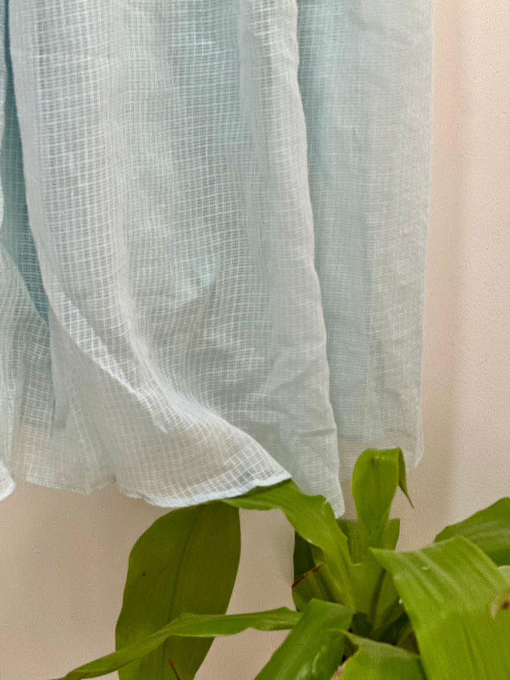 Cloud Blue Kota Doria Embroidery Dress