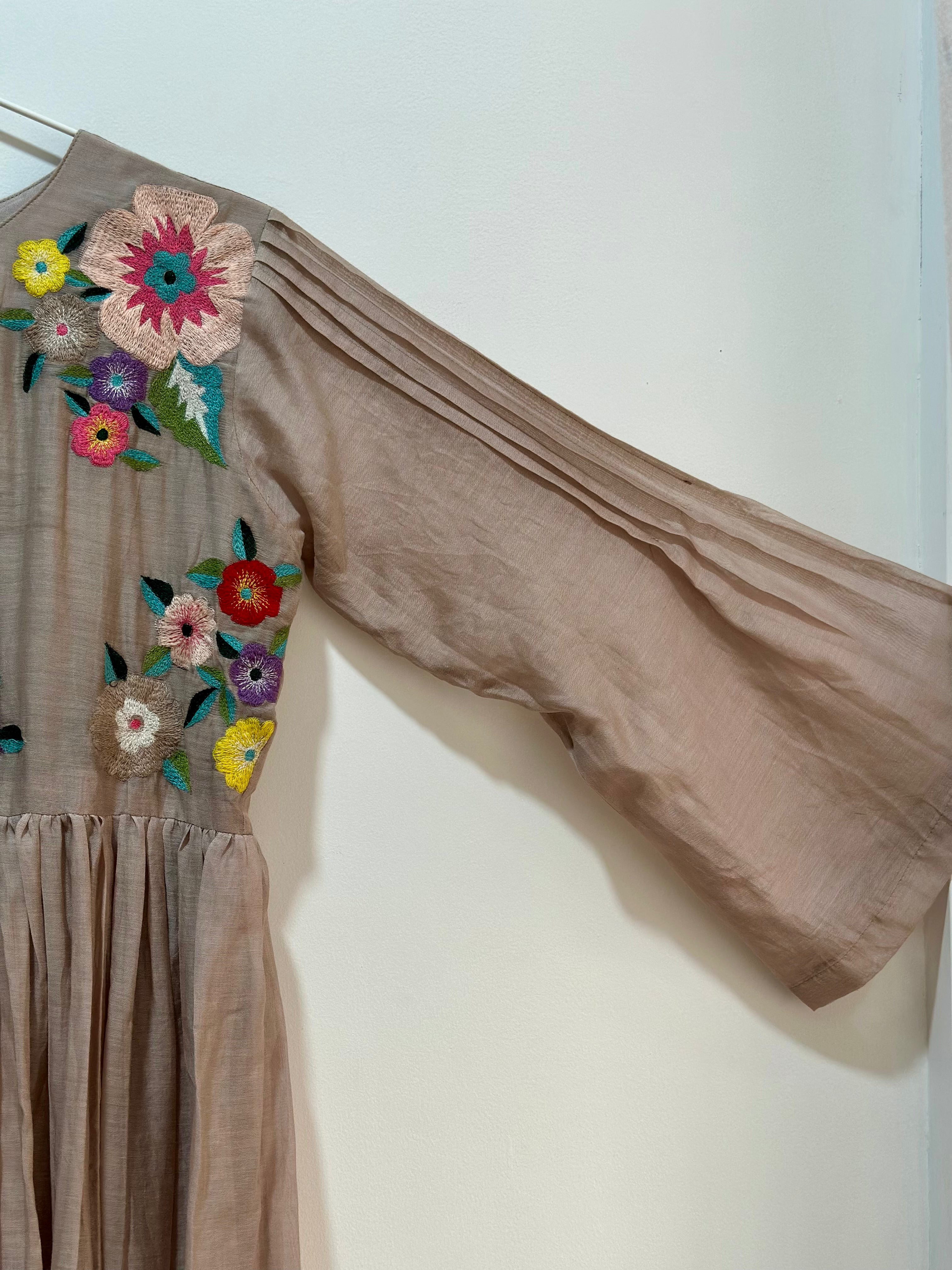 Soft Stone Chanderi Dress