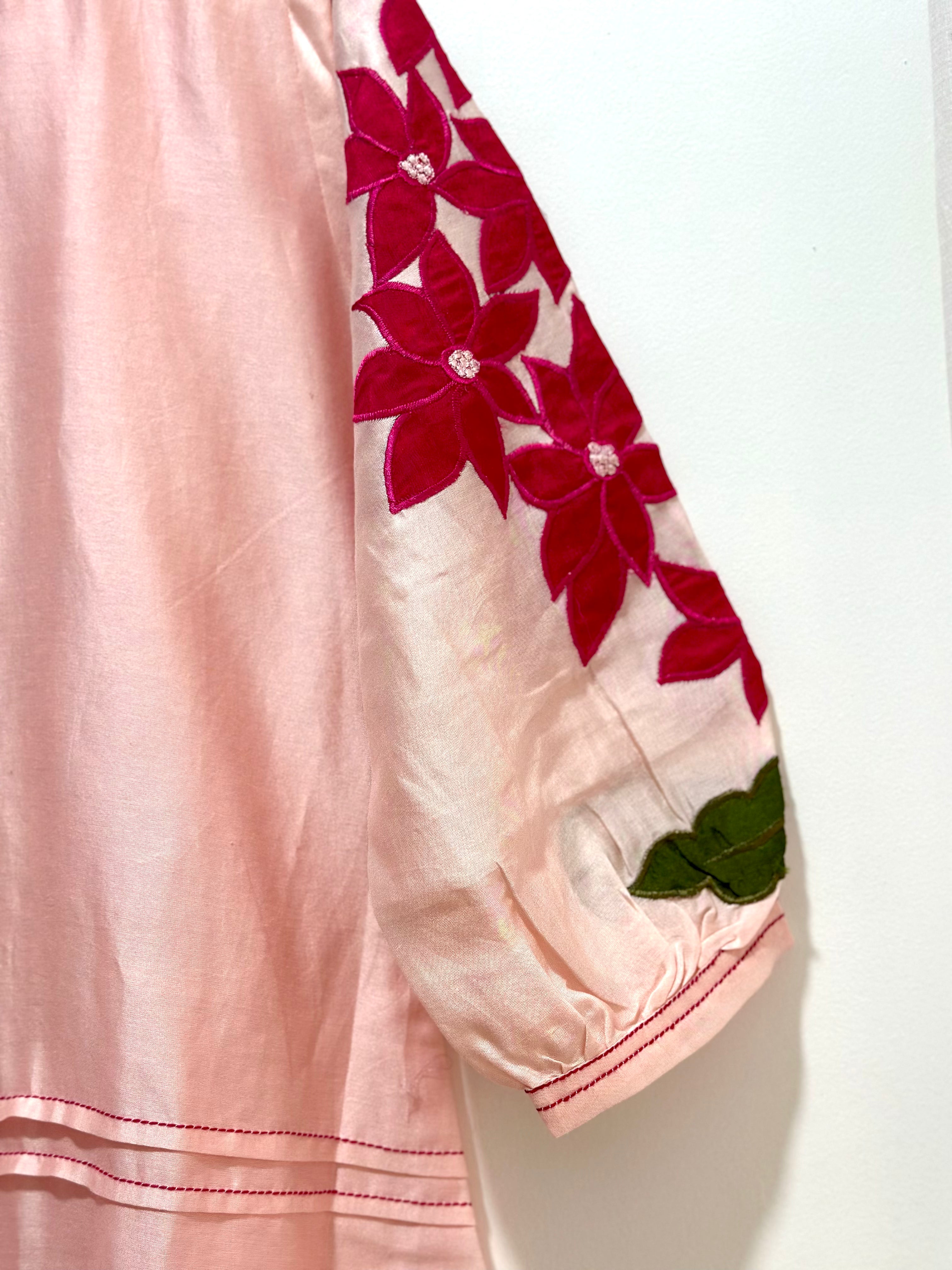 Rose Mist Chanderi Dress