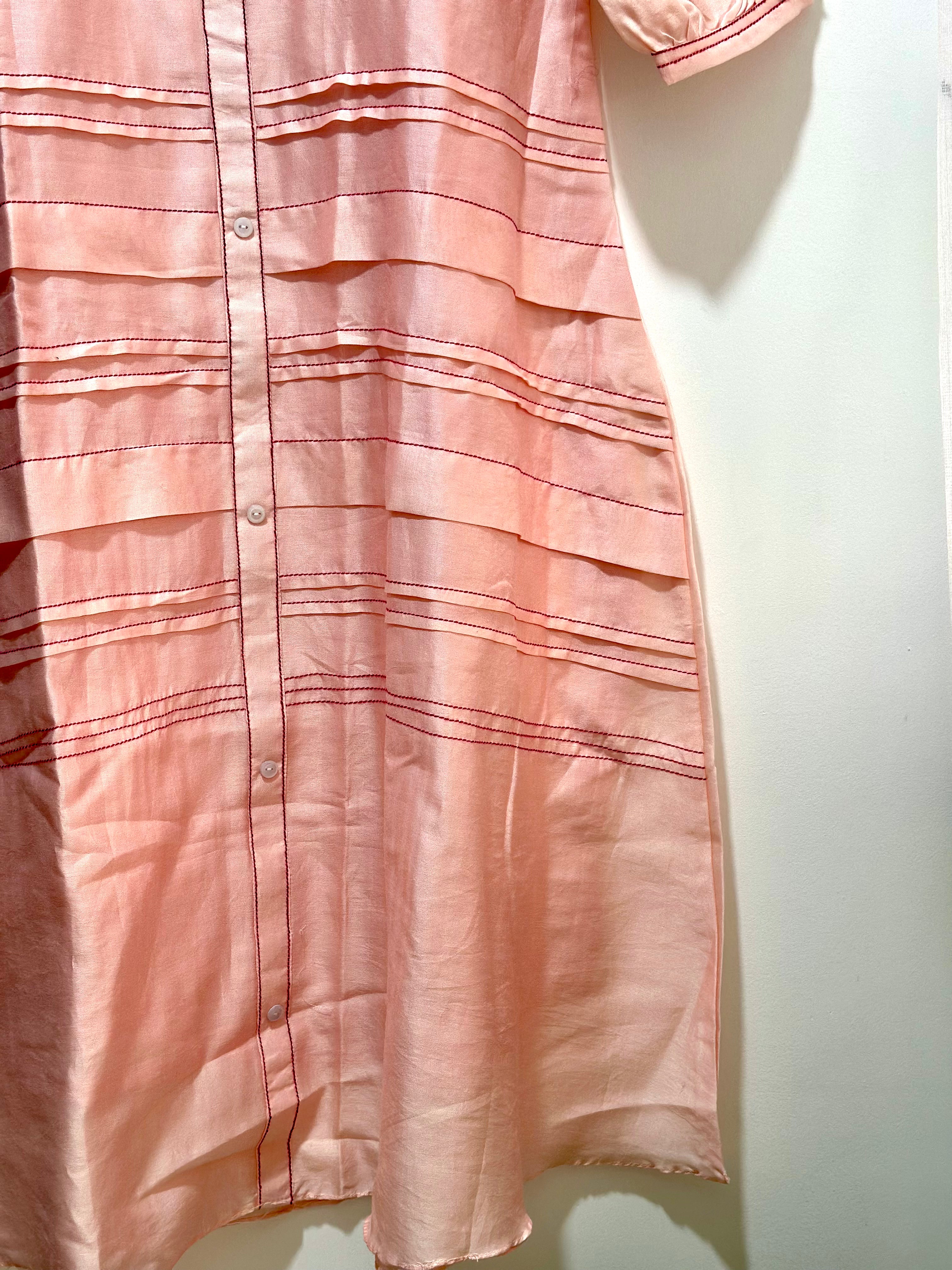 Rose Mist Chanderi Dress