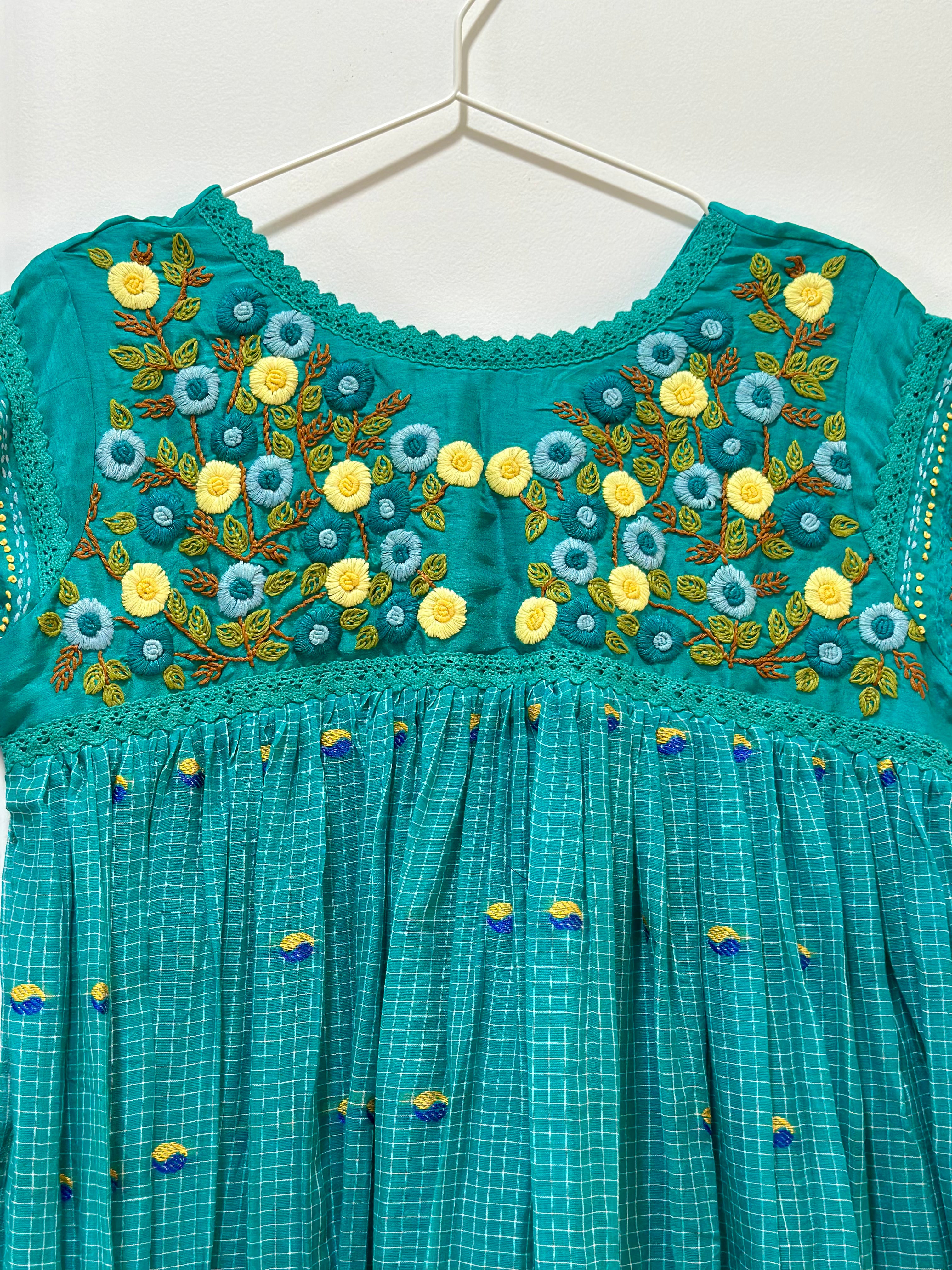 Teal Vintage Bloom Dress