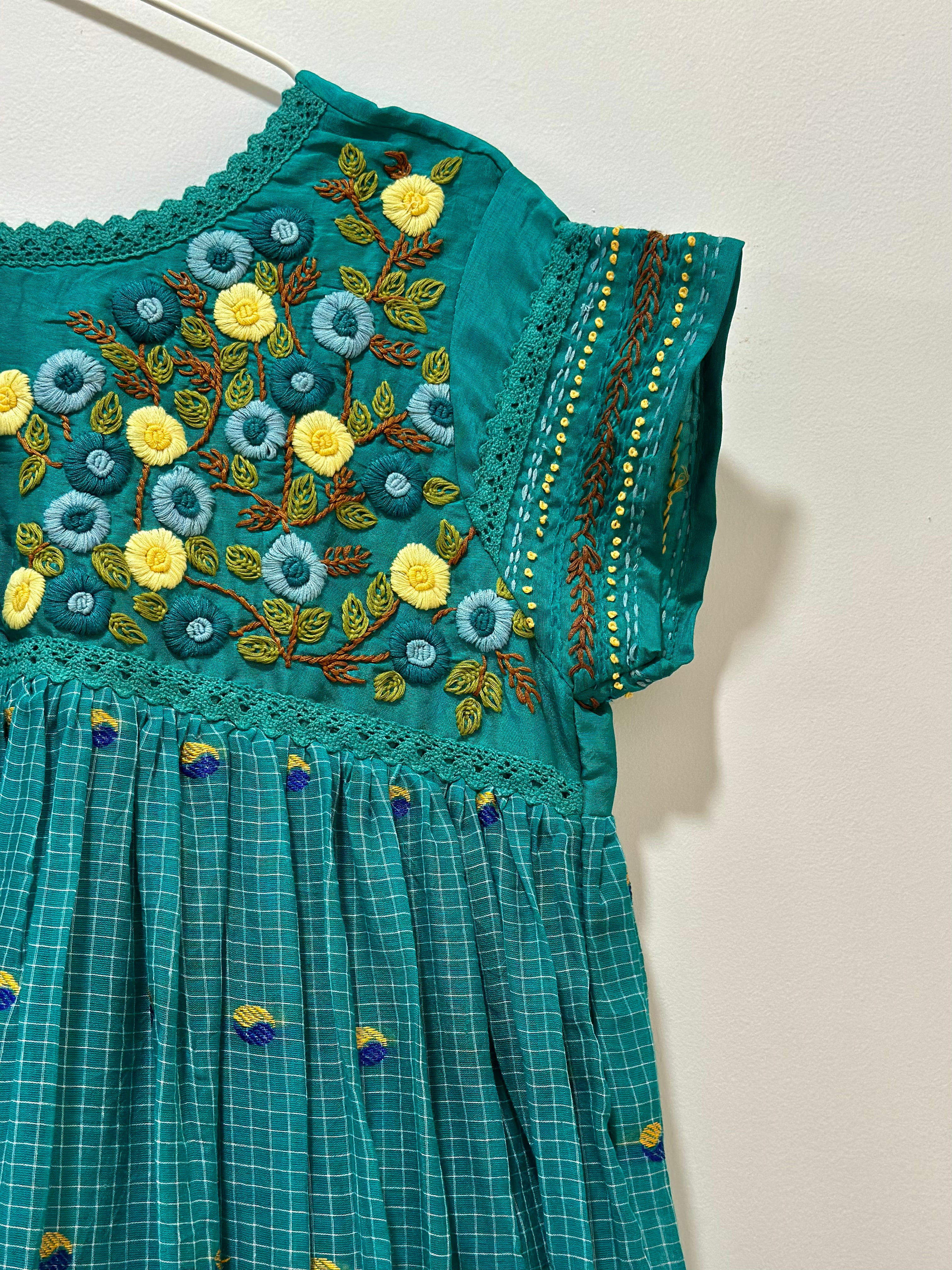 Teal Vintage Bloom Dress