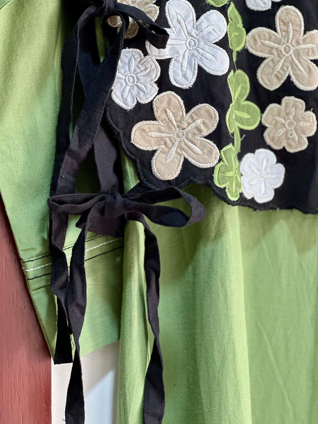 Green Side Tie Dress