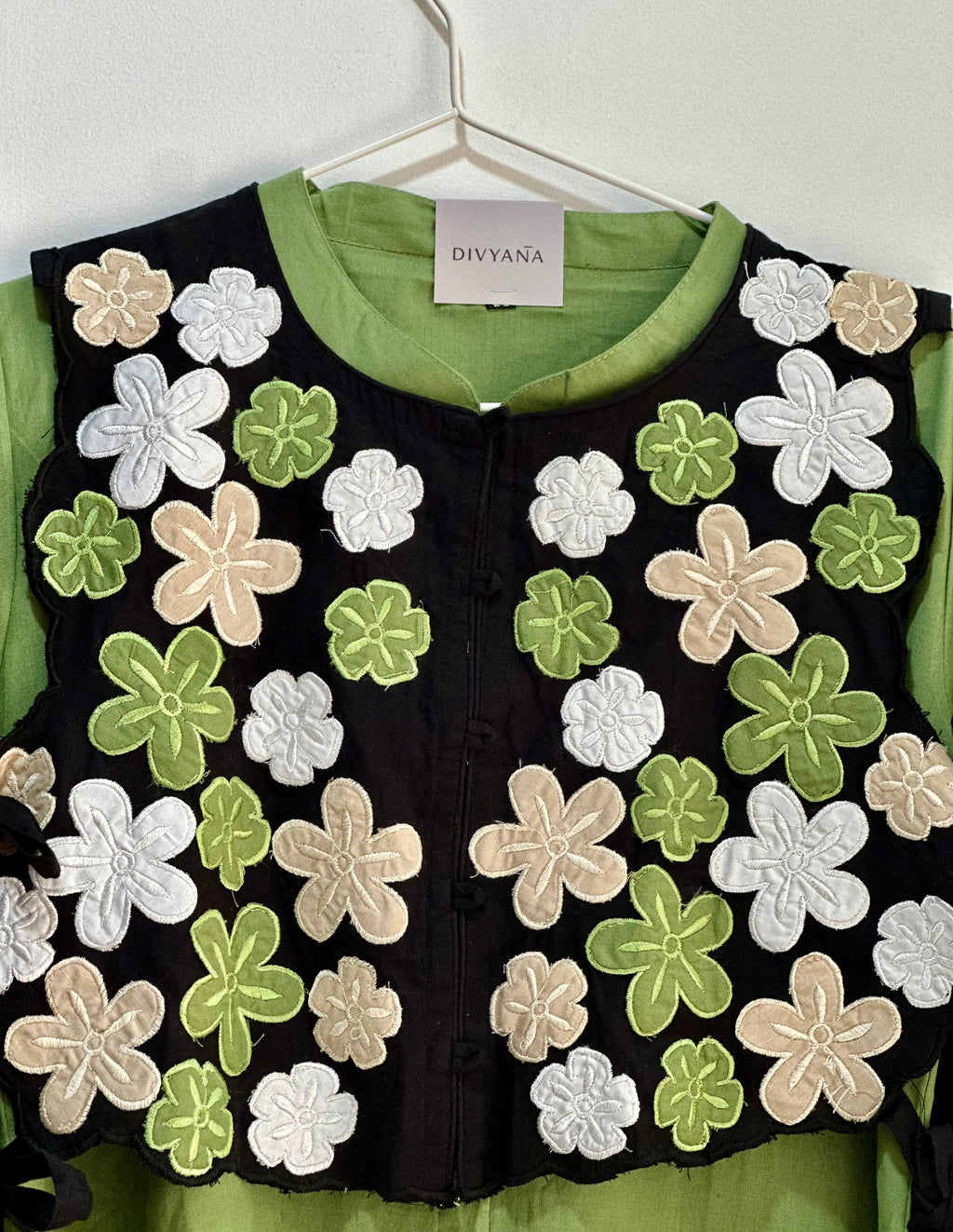 Green Side Tie Dress