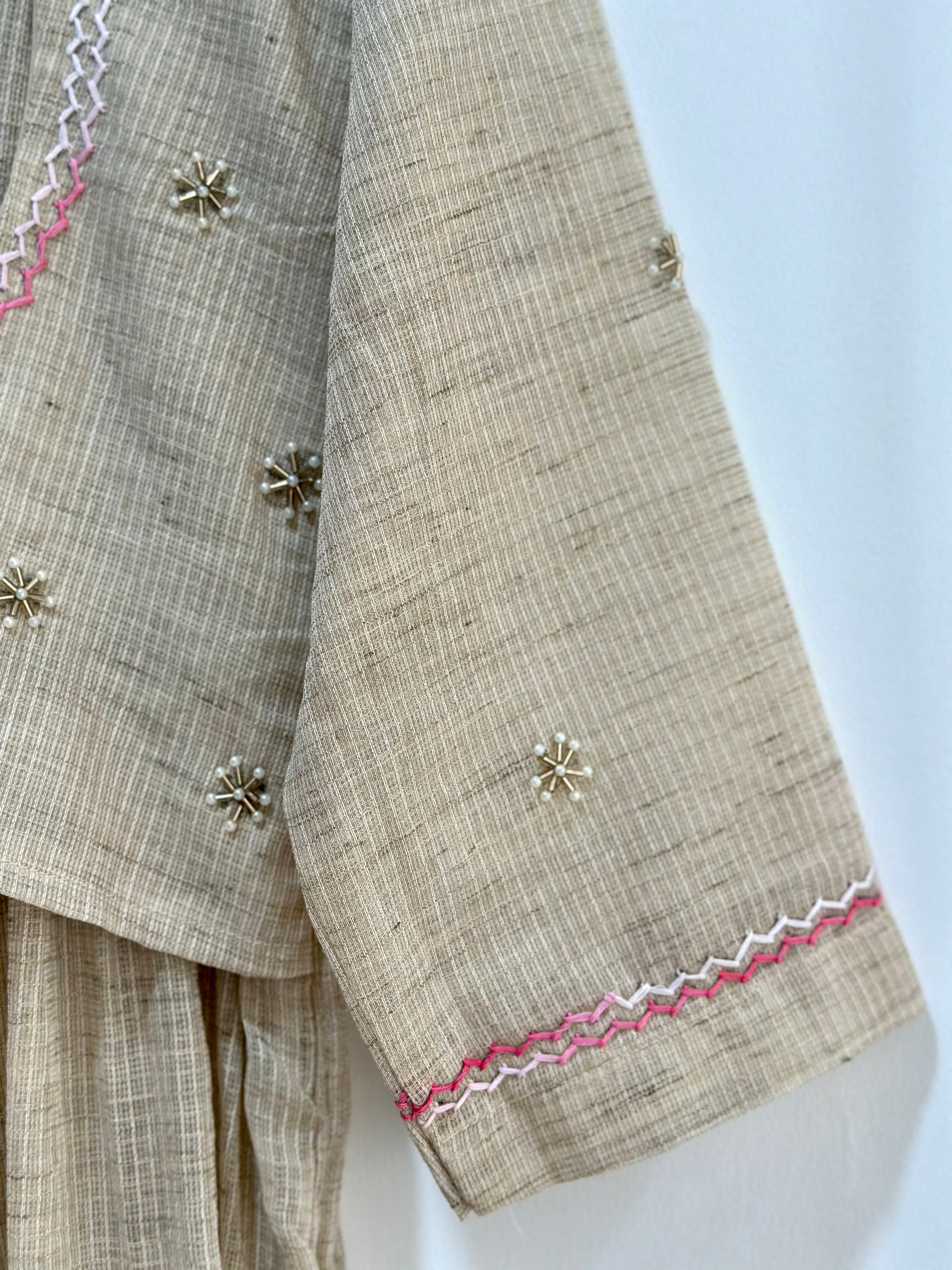 Madhubala-Inspired Beige Kota Dress
