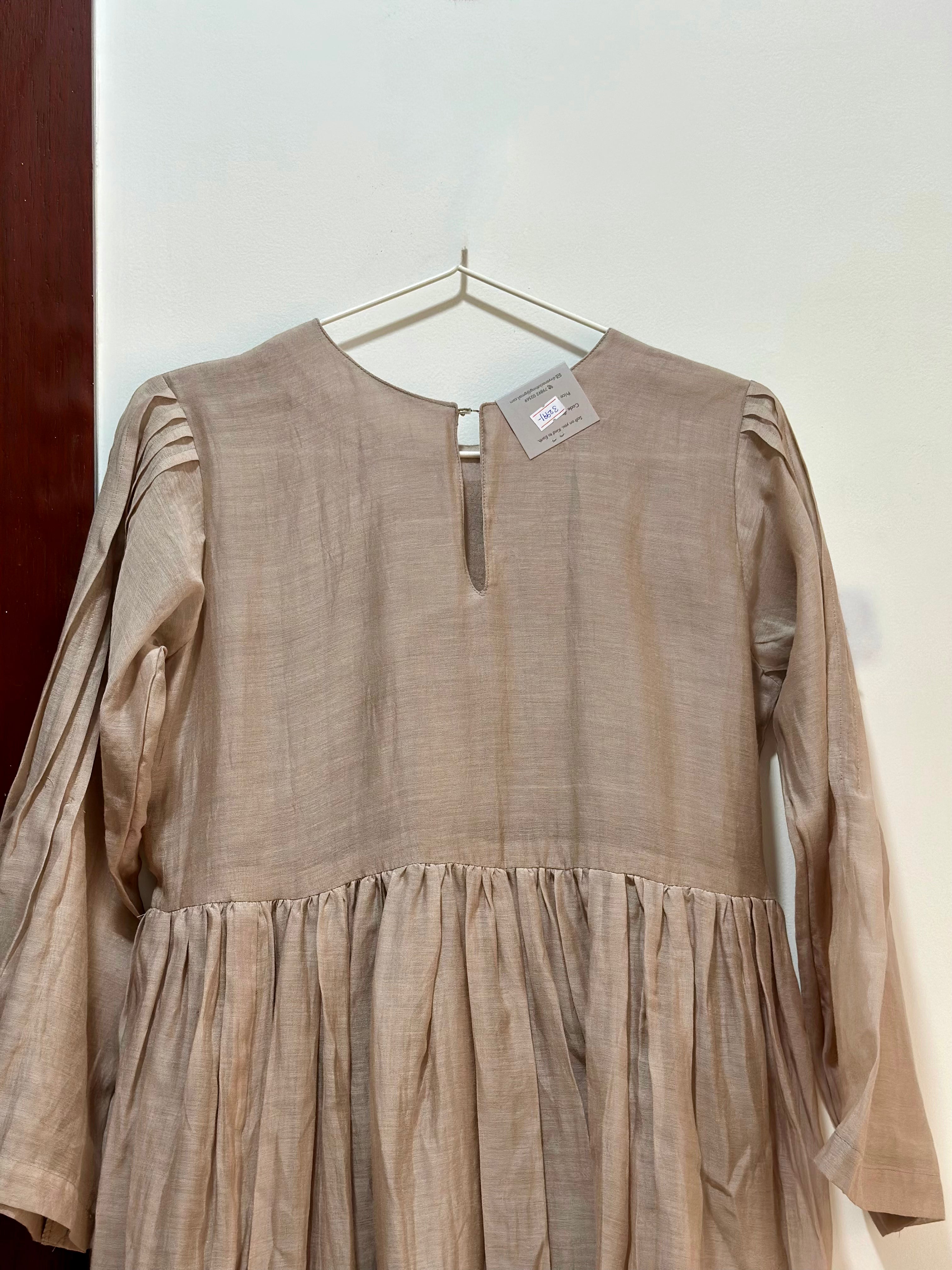 Soft Stone Chanderi Dress