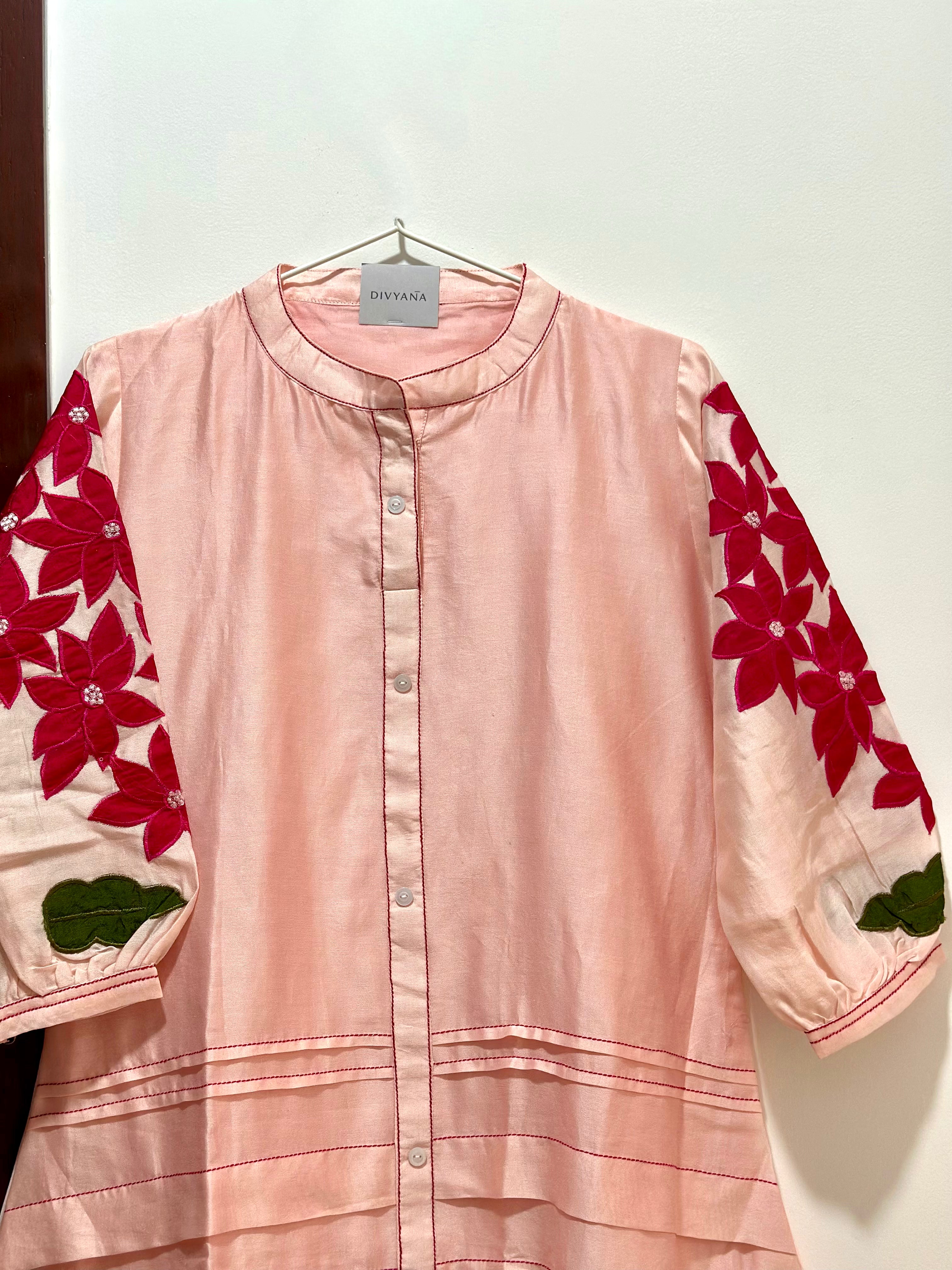 Rose Mist Chanderi Dress