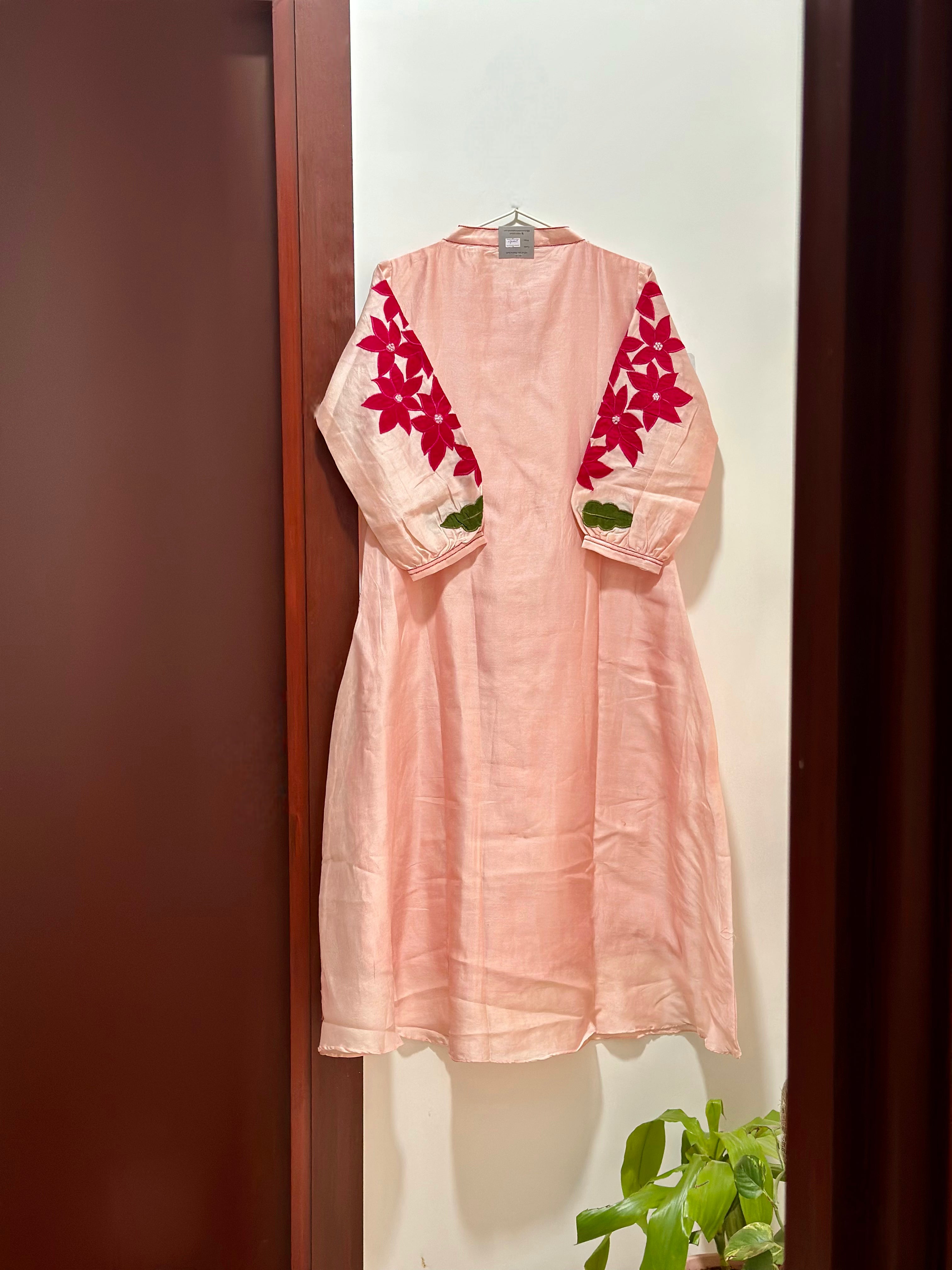 Rose Mist Chanderi Dress