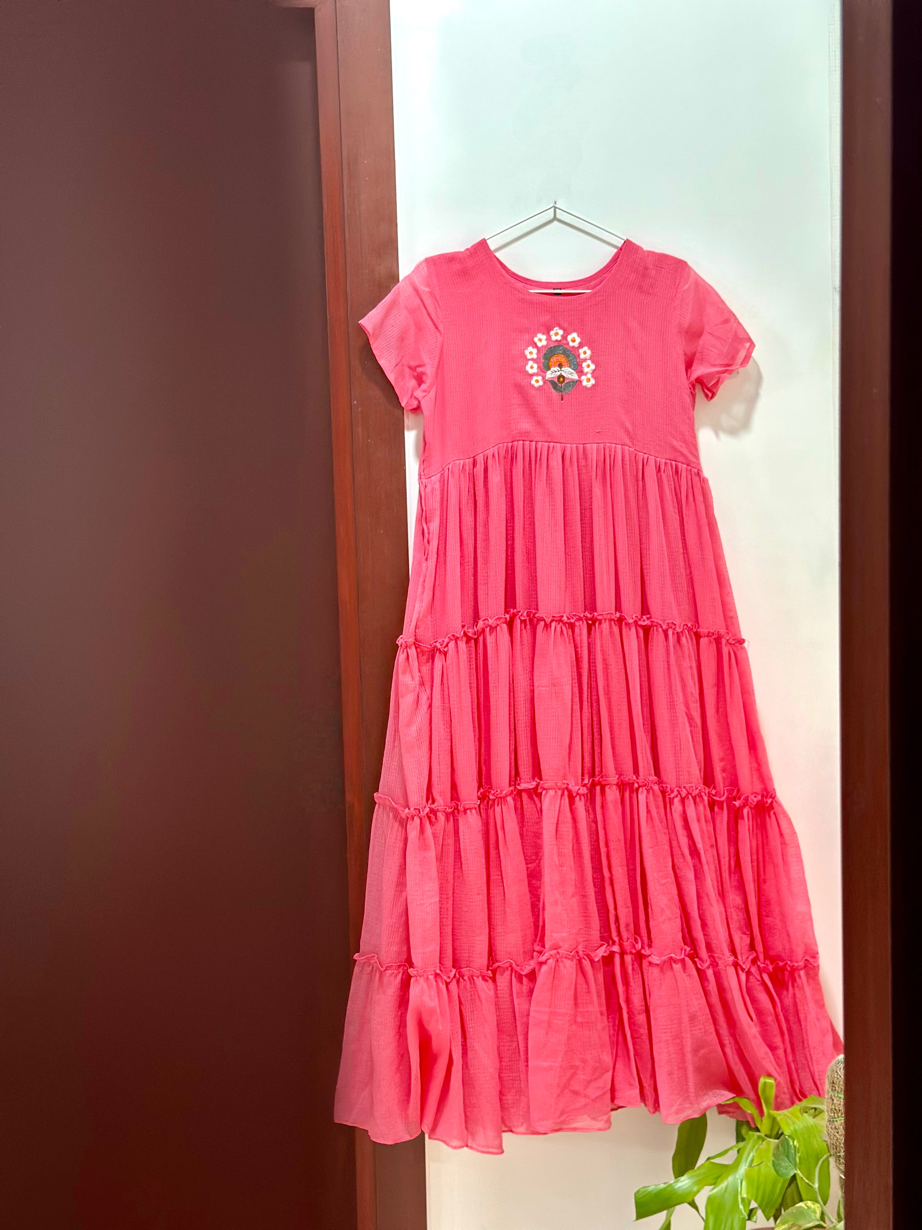 Peach Glare Maxi Dress