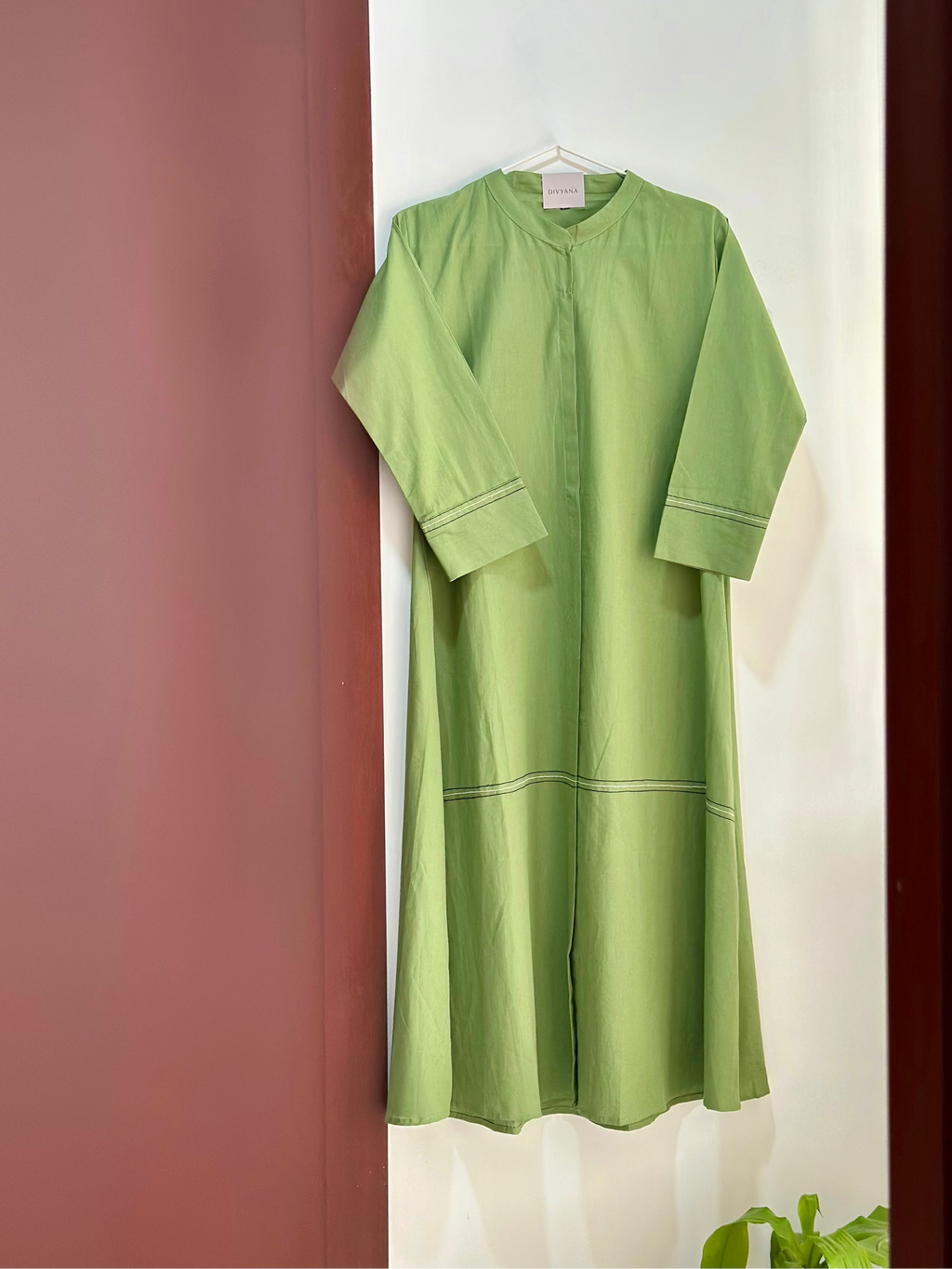 Green Side Tie Dress