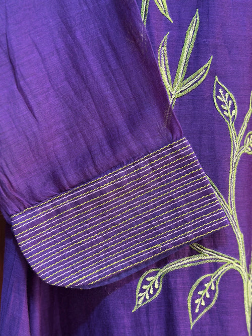 Amethyst crystal Chanderi Co-ord Set