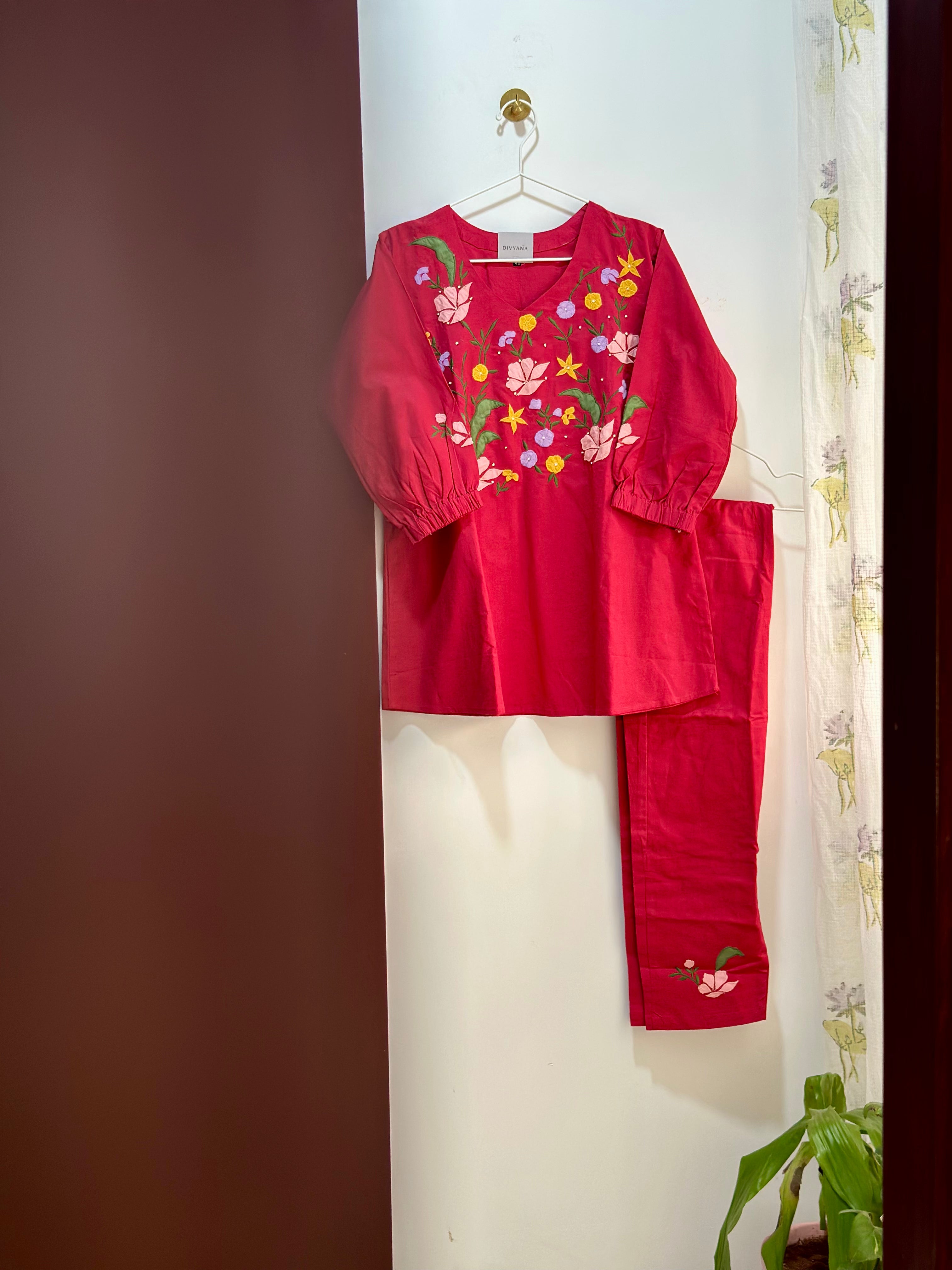 Ira Embroidered Cotton Co-ord Set