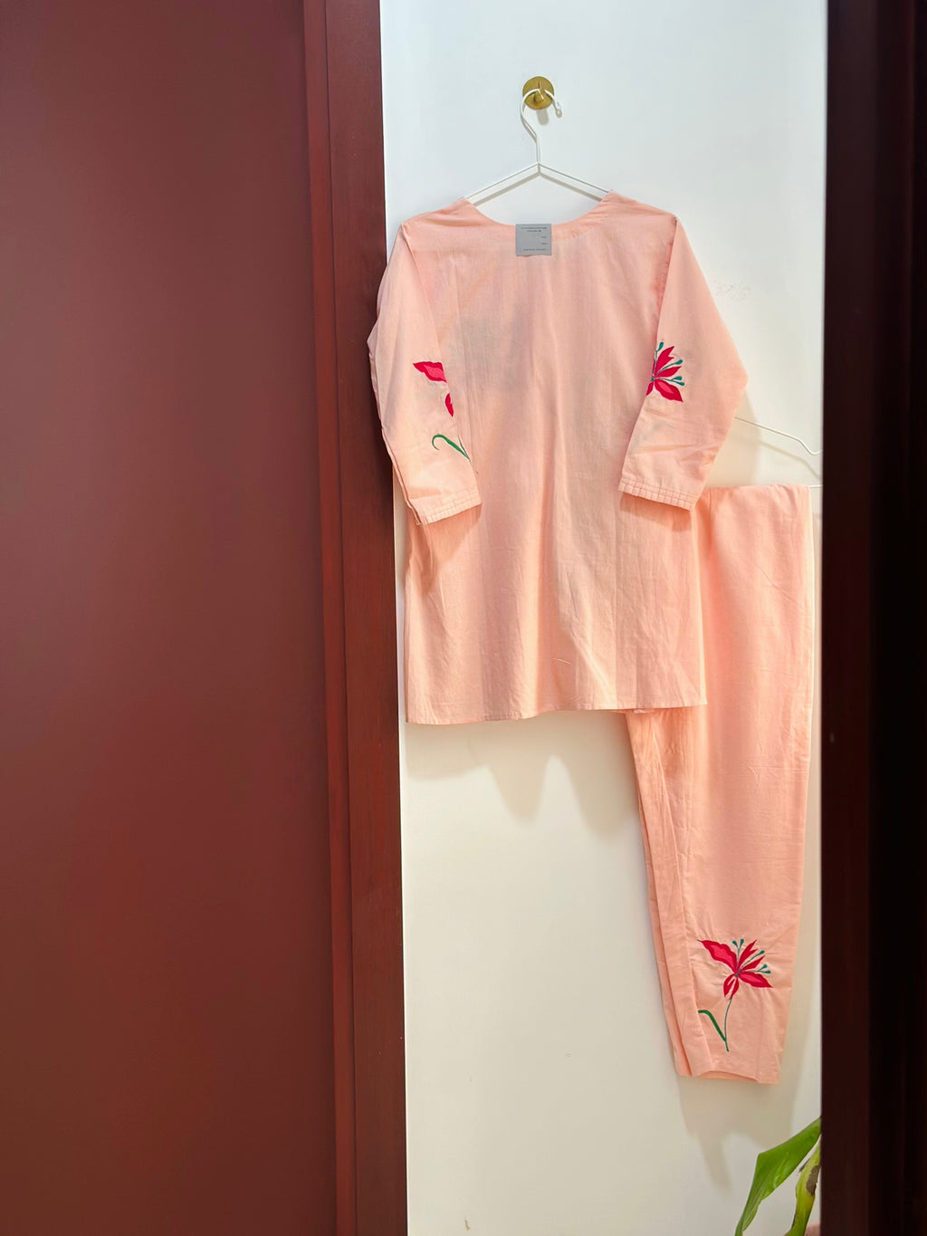 Coral Bloom Cotton Co-ord Set