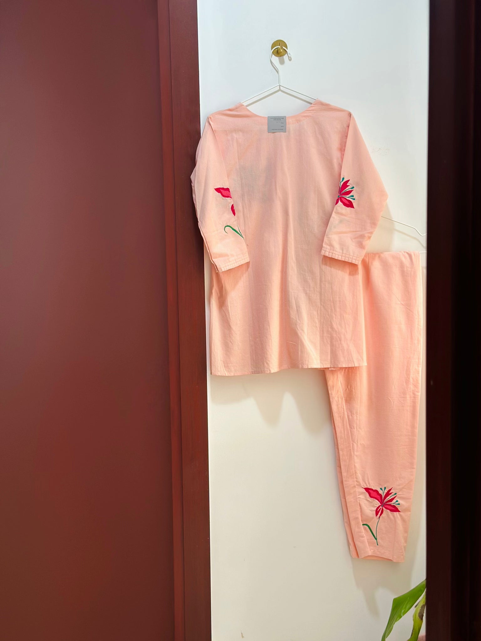 Coral Bloom Cotton Co-ord Set