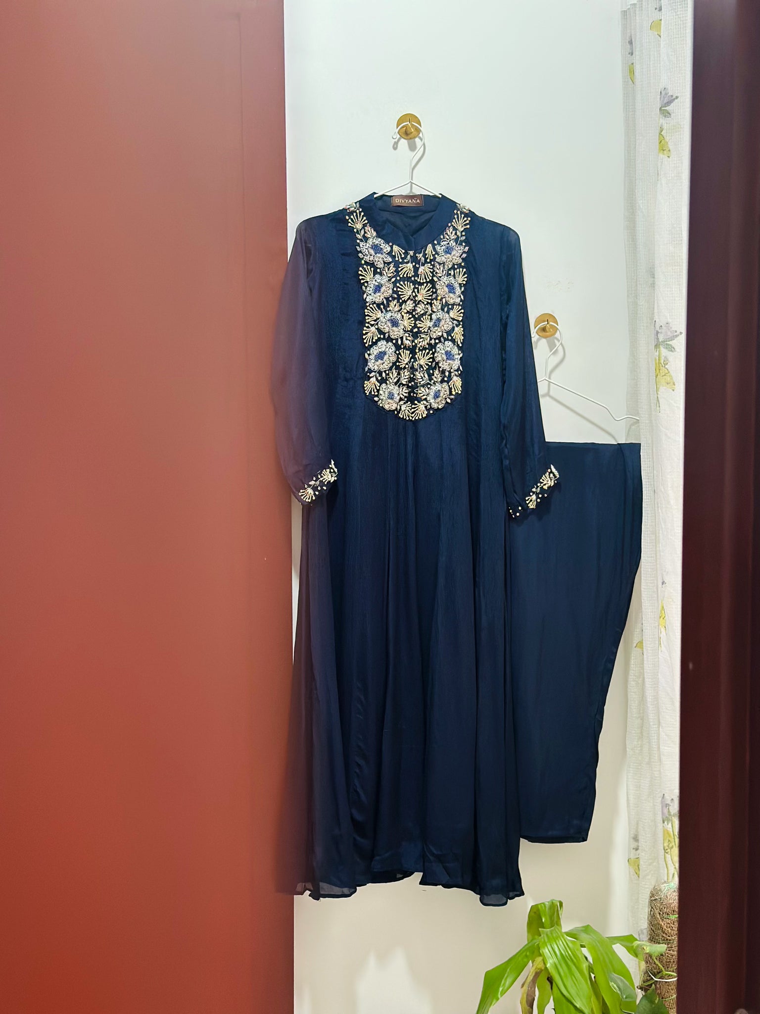 Tarini midnight blue anarkali